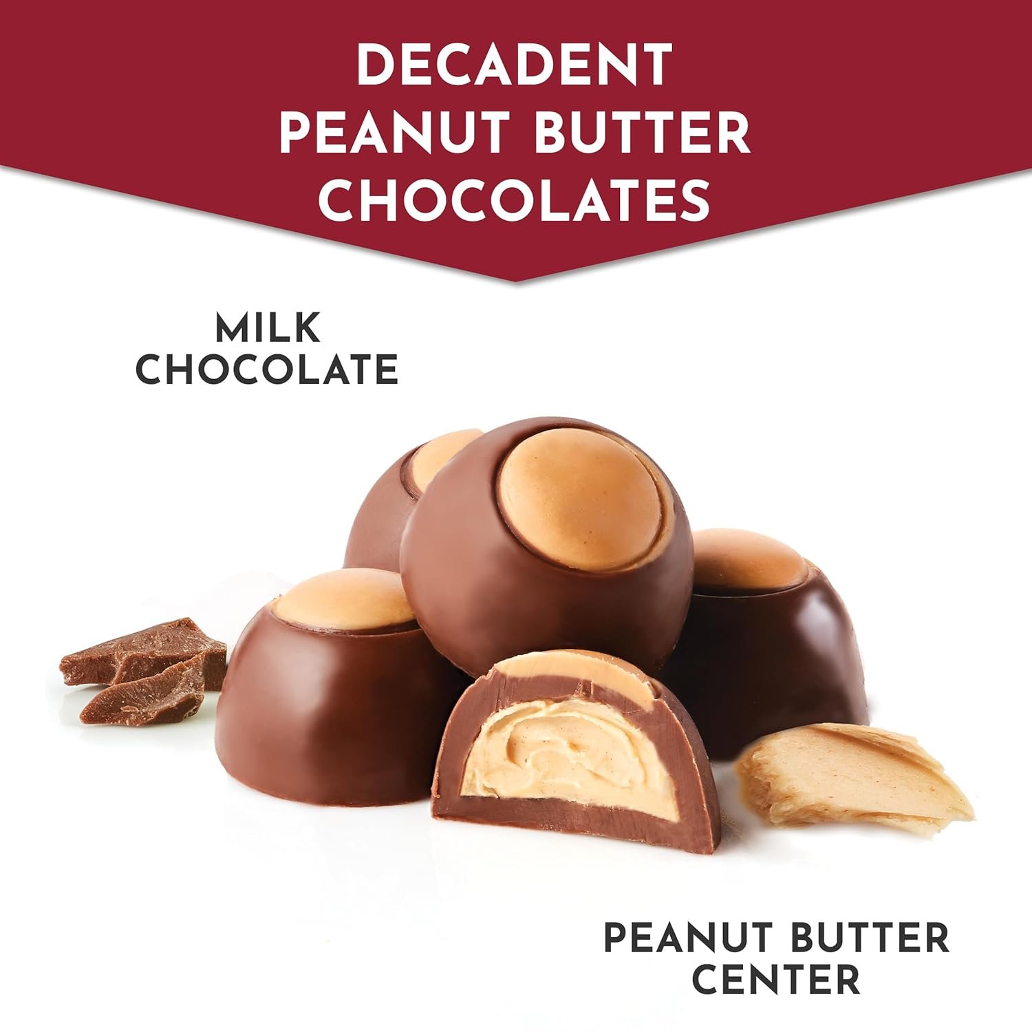 Fannie May, Milk Chocolate Candy, Peanut Butter Truffles, Gift Box, 11 oz - Image 4