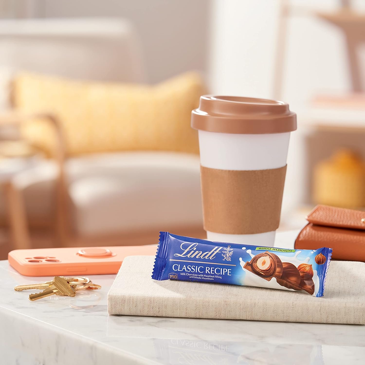 Lindt CLASSIC RECIPE Whole Hazelnut Milk Chocolate Stick, Milk Chocolate Candy with Whole Hazelnuts, 1.2 oz. - Image 8