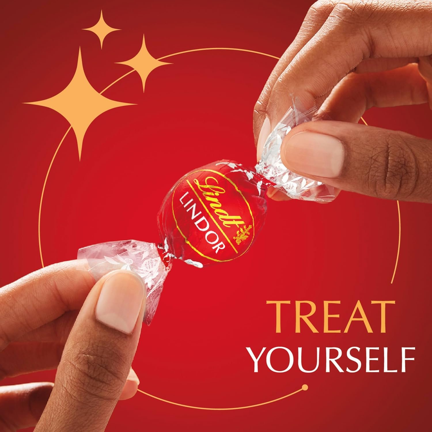 Lindt LINDOR Milk Chocolate Candy Truffles Gift Box, 8.4 oz. - Image 4