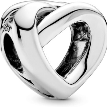Pandora Moments Women's Sterling Silver Forever Friends Heart Cubic Zirconia Dangle Charm for Bracelet