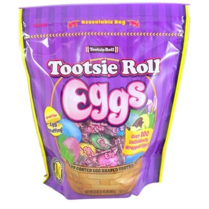 Tootsie Roll Candy Coated Eggs Shaped Wrapped (23 oz. Resealable Bag)