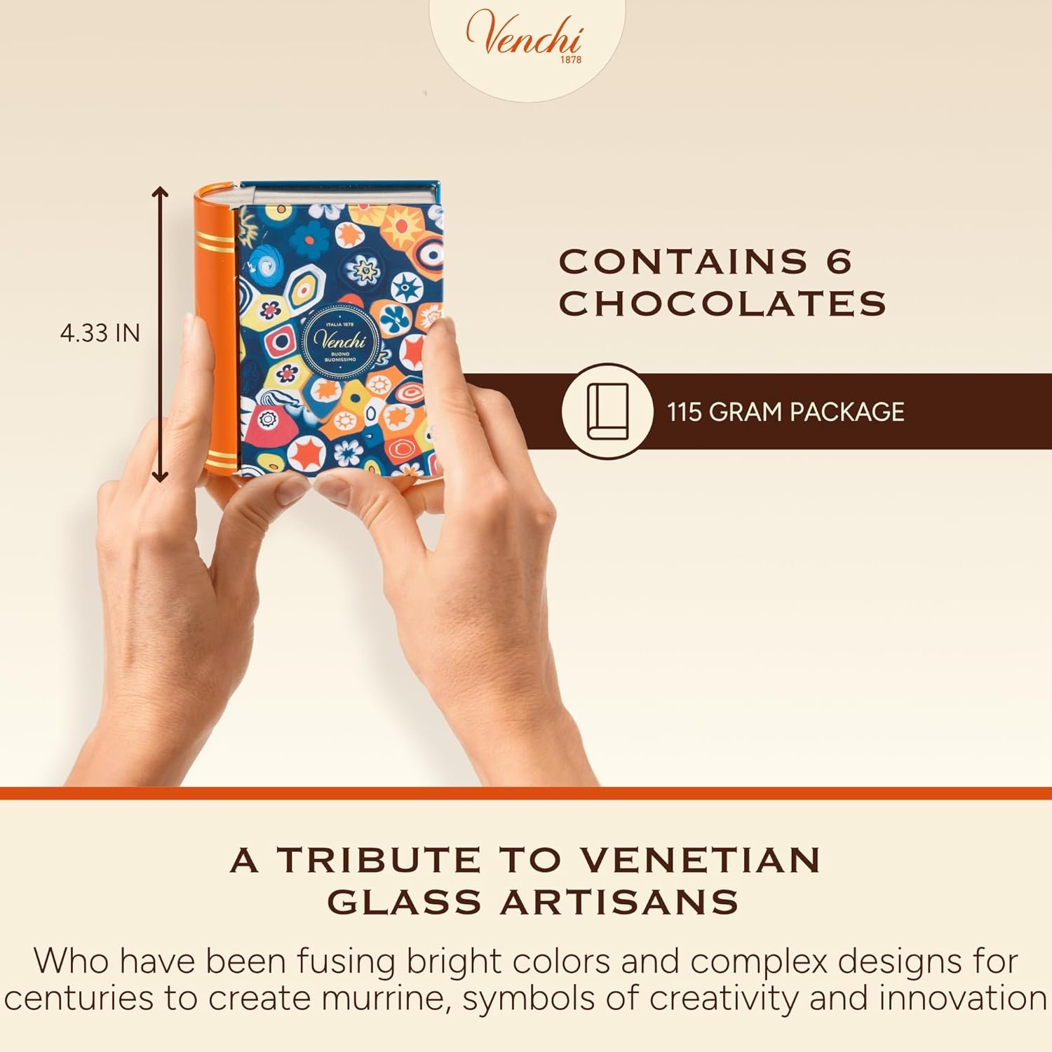 Venchi - Murrine Collection - Mini Book With Assorted Chocoviar Chocolates, 4.05 oz - Gluten Free - Gift Idea for Birthday and Anniversary - Image 6