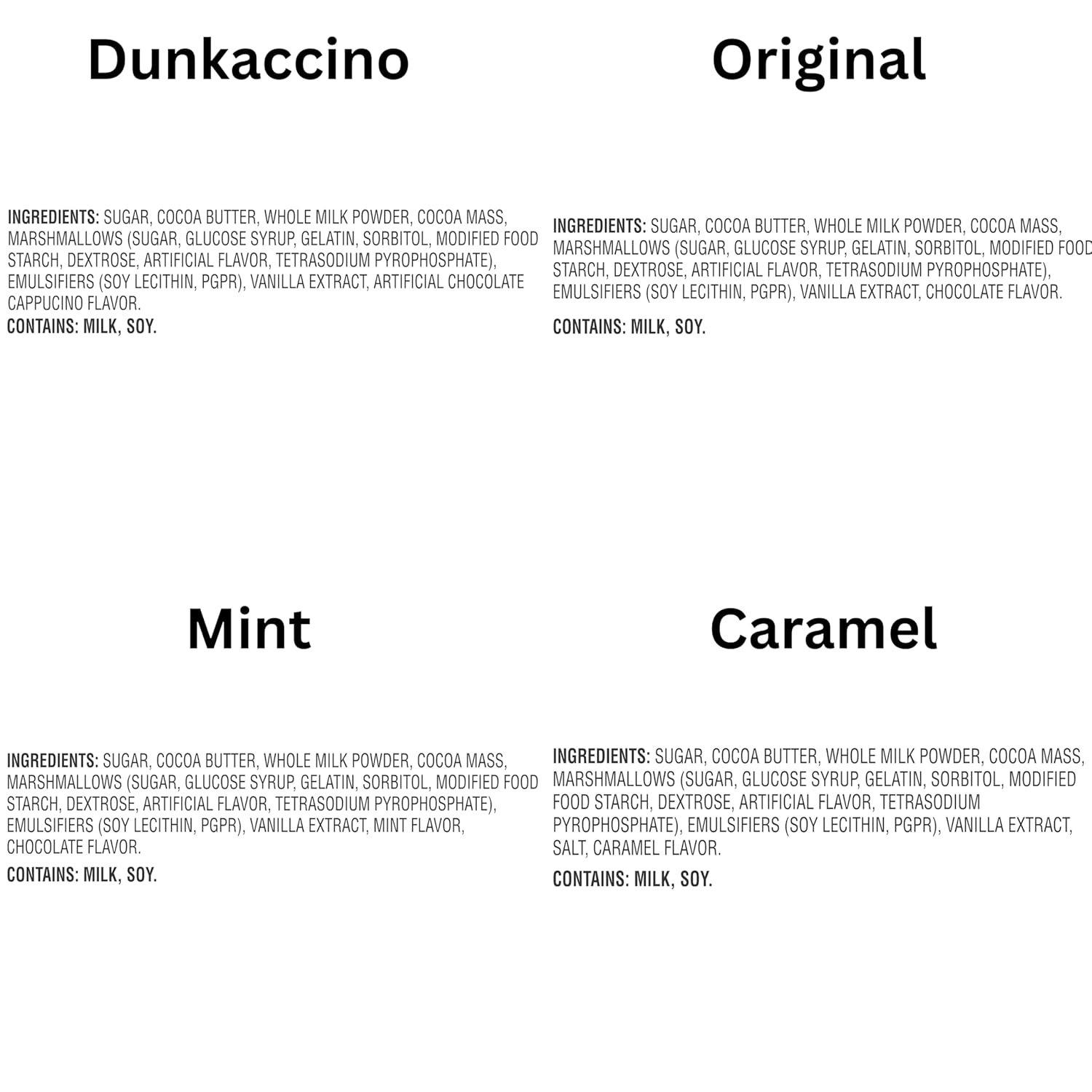 Dunkin' Hot Chocolate BOMB 4 Pack Assorted Flavors Bundle- Original, Mint, Dunkaccino, Caramel, Four Hot Cocoa Melting Balls, Stocking Stuffer Holiday Gift Set - Image 9