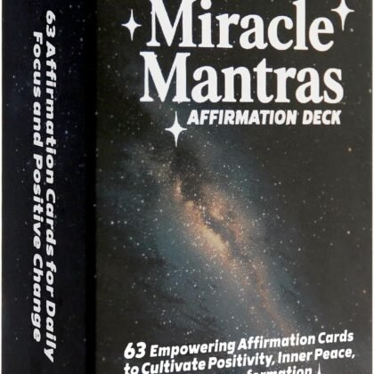 Miracle Mantras Affirmation Deck – 63 Daily Positive Self Love Cards for Women, Mindfulness & Manifestation Deck, Easter Basket Stuffers for Friends, Coworkers, Employees, Sisters, Daughters