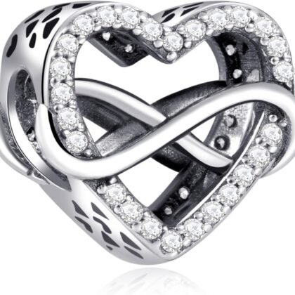 Annmors Silver Charms for Bracelets S925 Love Heart Mom Birthday Dangle for Women Bracelet & Necklace Pendant