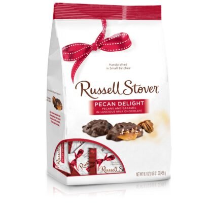 Russell Stover, Milk Chocolate Pecan Delight, Gusset Bag, 16.1 oz. (28 Pieces, Pack of 4)