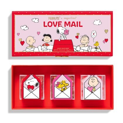 Peanuts x Sugarfina Love Mail 3 Piece Candy Bento Box | Peanuts Valentine's Day