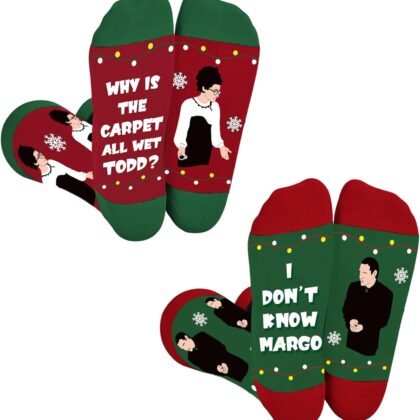 Funny Christmas Socks for Women Men, National Lampoons Christmas Vacation Costume Accessories, Winter Warm Knitted Socks