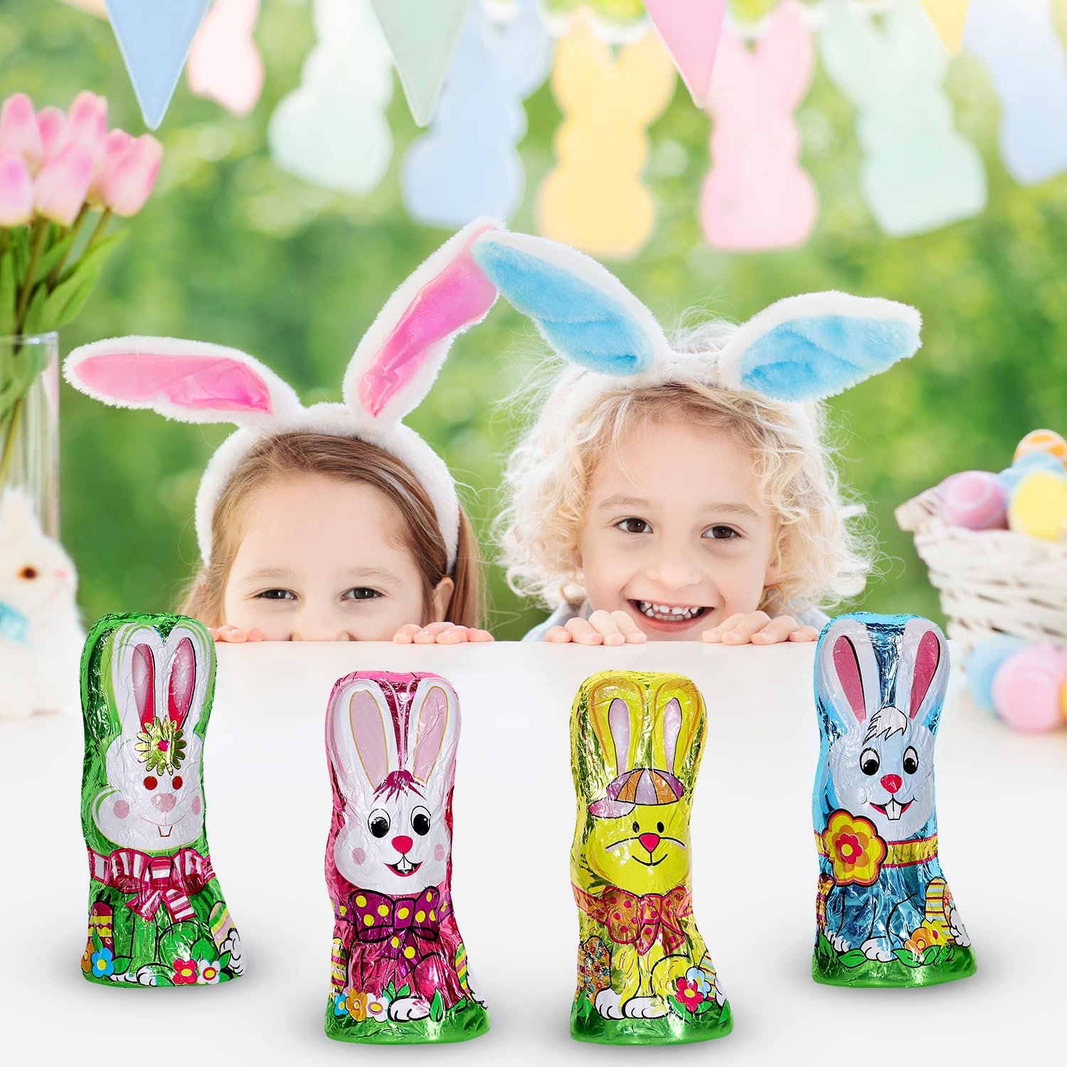 Madelaine Chocolate Easter Candy - Premium Milk Chocolate Bunny - Individually Wrapped Bunnies for Easter Baskets Essentials, Decorations & Gifts - 6 Pack, 1 oz Each - Image 4