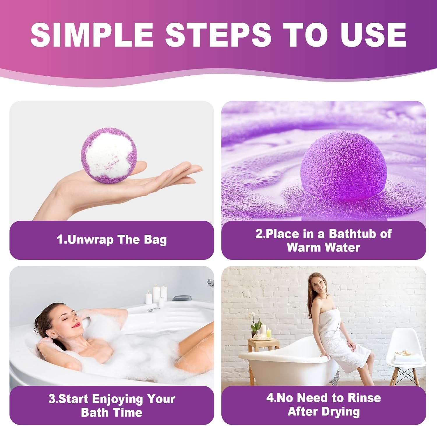 Bath Bombs for Women Gift Set 12 Pack Natural Relaxing Bath Bombs for Her,Aromatherapy Bubble Bath & Fizzy, Handmade Birthday Easter Basket Gifts for Women Gifts idea for Wife/Teens, Girlfriend,Kids - Image 5