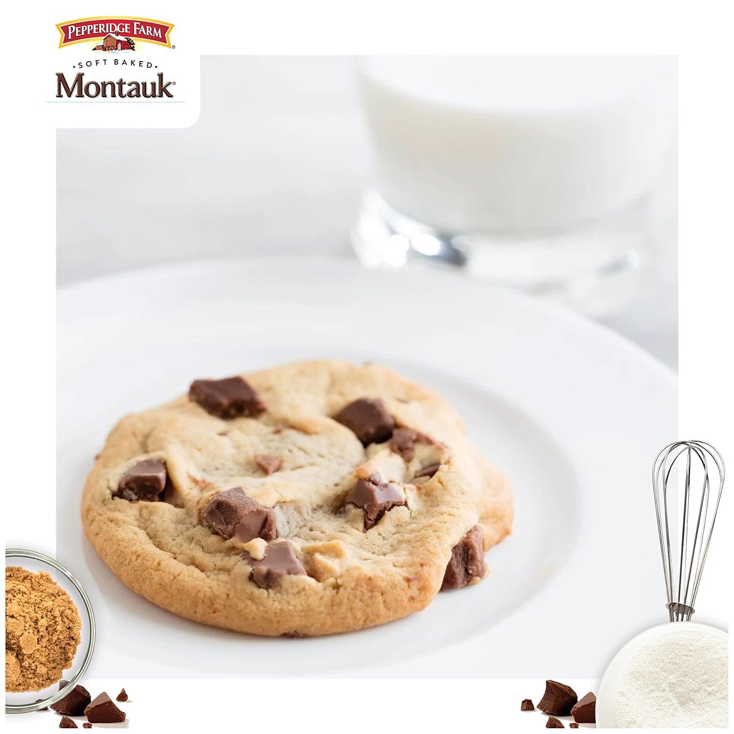 Pepperidge Farm Montauk Soft Baked Milk Chocolate Chunk Cookies, 8.6 Oz Bag (8 Cookies) - Image 5