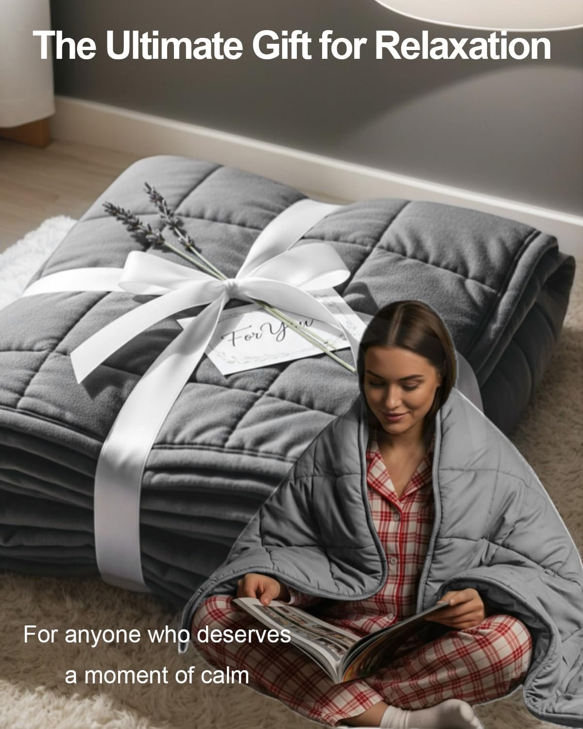 Weighted Blanket 15lbs 60"x80", Weighted Blankets for Adults, Cooling Weighted Blanket for Sleeping, Machine Washable Soft & Breathable All-Season Comfort & Premium Glass Beads(60" x 80" 15 lbs) - Image 7