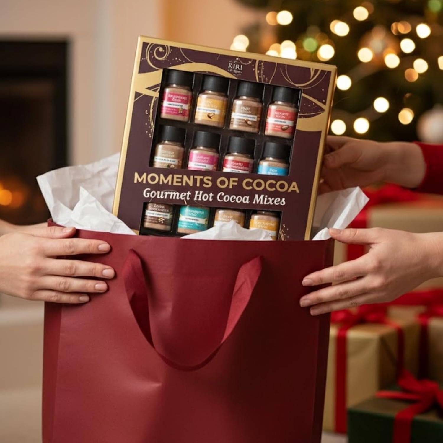 Hot Chocolate Mix Gift Set 16-Pack - Ultimate Gourmet Hot Cocoa Sampler Box with Caramel, Vanilla, Peppermint, Toasted Marshmallow & Double Chocolate - Luxury Winter Beverage Variety Kit for Gifting - Image 7