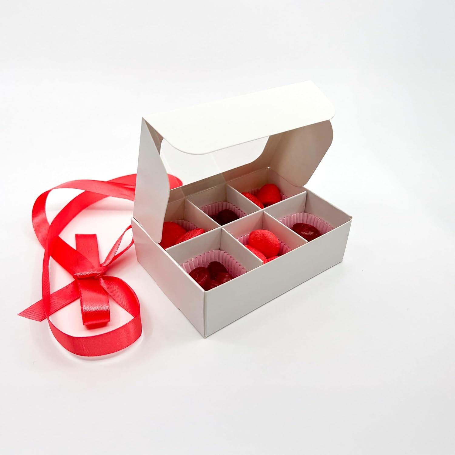 Treat Boxes - 20 ct 5 x 3.5 x 1.57 in Bakery Boxes with Windows and Dividers for Candy, Cookies, Cupcakes, or Bakery Desserts - Chocolate, Treats, and Baked Goods Packaging for Gifting - Image 4