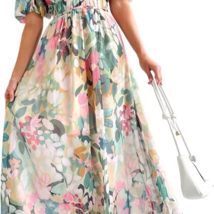 Women's Summer Floral Maxi Dress Spring Wedding Guest Dress 2026