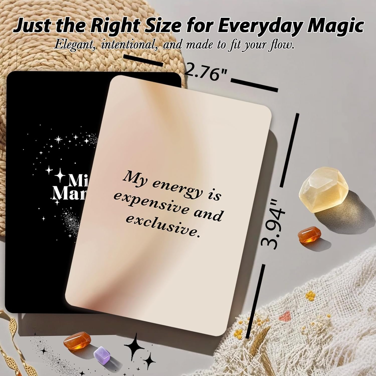 Miracle Mantras Affirmation Deck, Mindfulness Affirmation Cards for Women & Men, 62 Daily Positive Motivation Self-Love Cards, Easter Basket Stuffer Gift for Friend, Sister, Coworker - Image 4