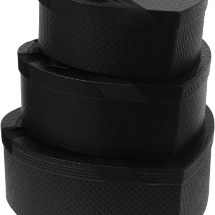 EXHUMKY Valentine Heart Chocolate Boxes 3pcs Set (large, Medium, Small) Empty Decorative Heart-shaped Boxes for Chocolates, Flowers, and Valentines Day Packaging