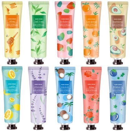 10 Pack Hand Cream for Dry Cracked Hands,Easter Basket Stuffers,Gifts for Women,Girls,Mothers Day Gifts,Teacher Appreciation Gifts,Natural Plant Fragrance Mini Hand Lotion Moisturizing Hand Care Cream