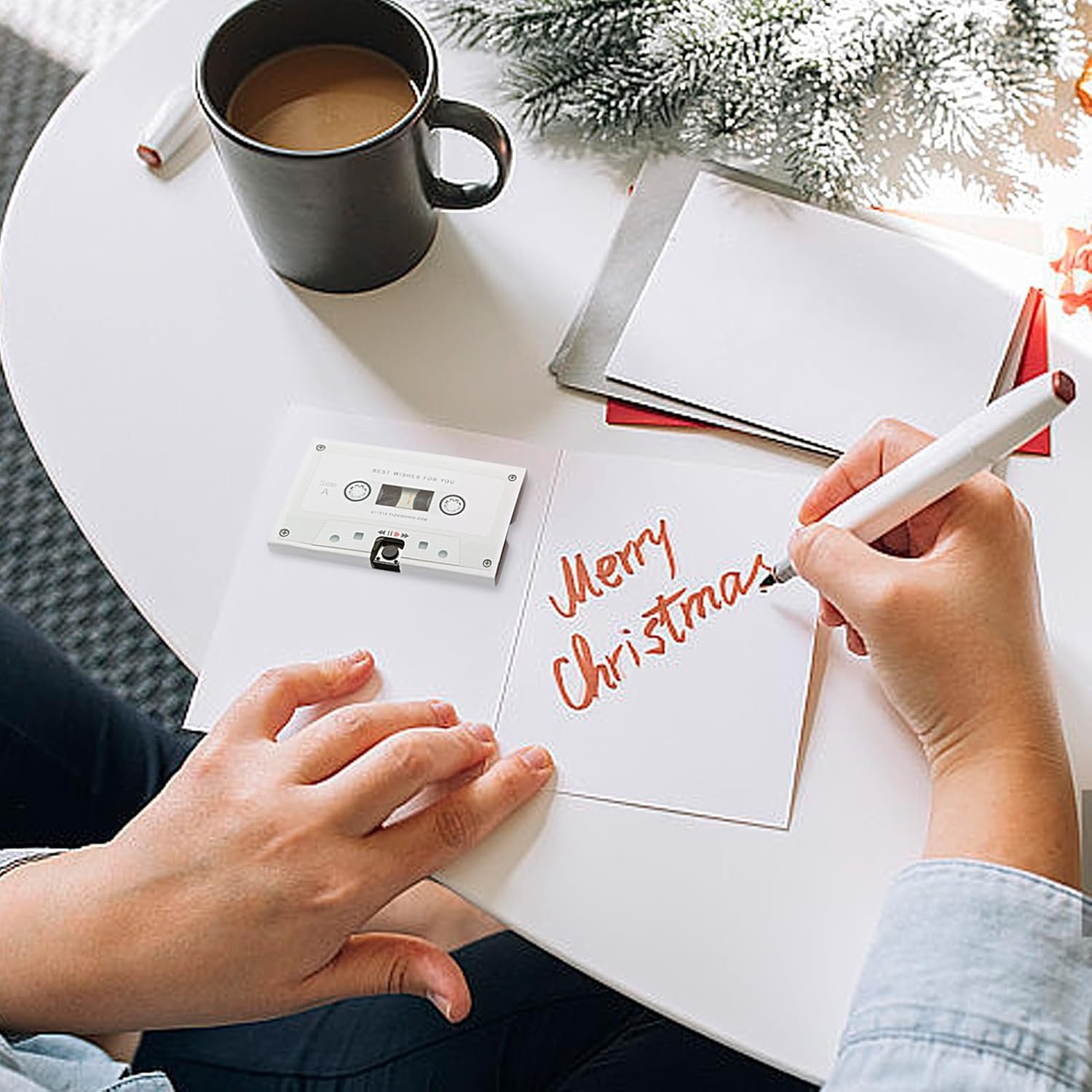 Voice Recordable Greeting Card - 60s Message Recorder Cassettes Talking Card with Adhensive for Grandparents, Mom - Voice Gift for Birthday, Mother's Day, Father's Day, Christmas - Image 6