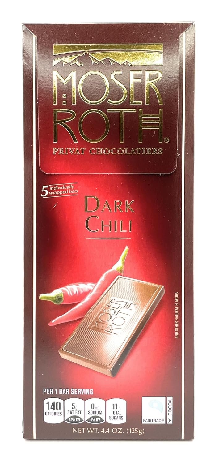 Premium Dark Chili Moser Roth Privat German Chocolate 4.4oz (125g) – Pack of 4 - Image 3