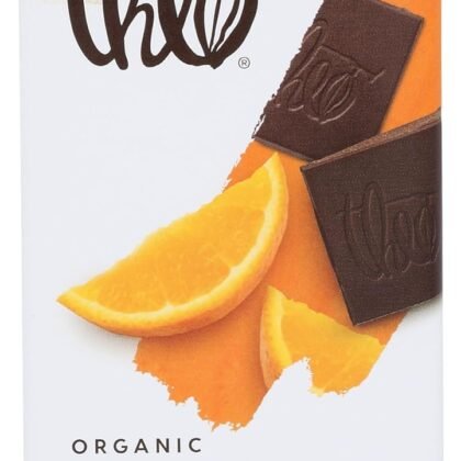 Theo Orange Organic Dark Chocolate Bar, 70% Cacao, 1 Bar | Vegan, Fair Trade