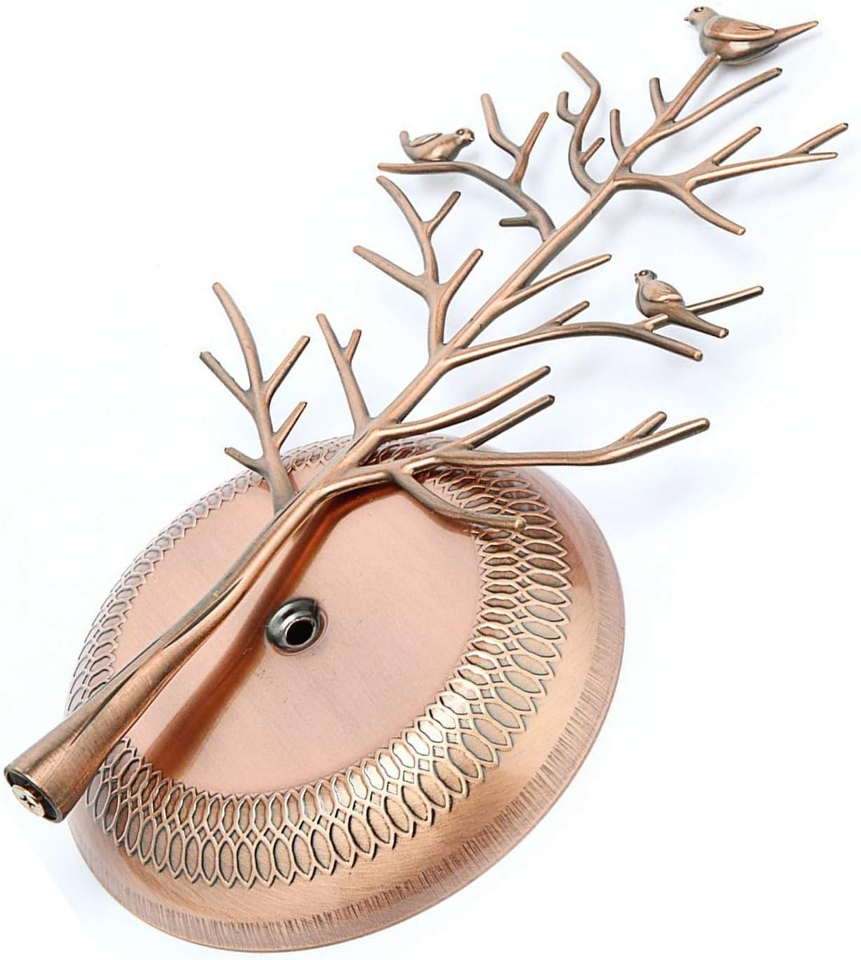 Jewelry Tree Necklace Earring Holder Modern Cute Bird Jewelry Stand for Women Girls Teen Bronze - Image 5