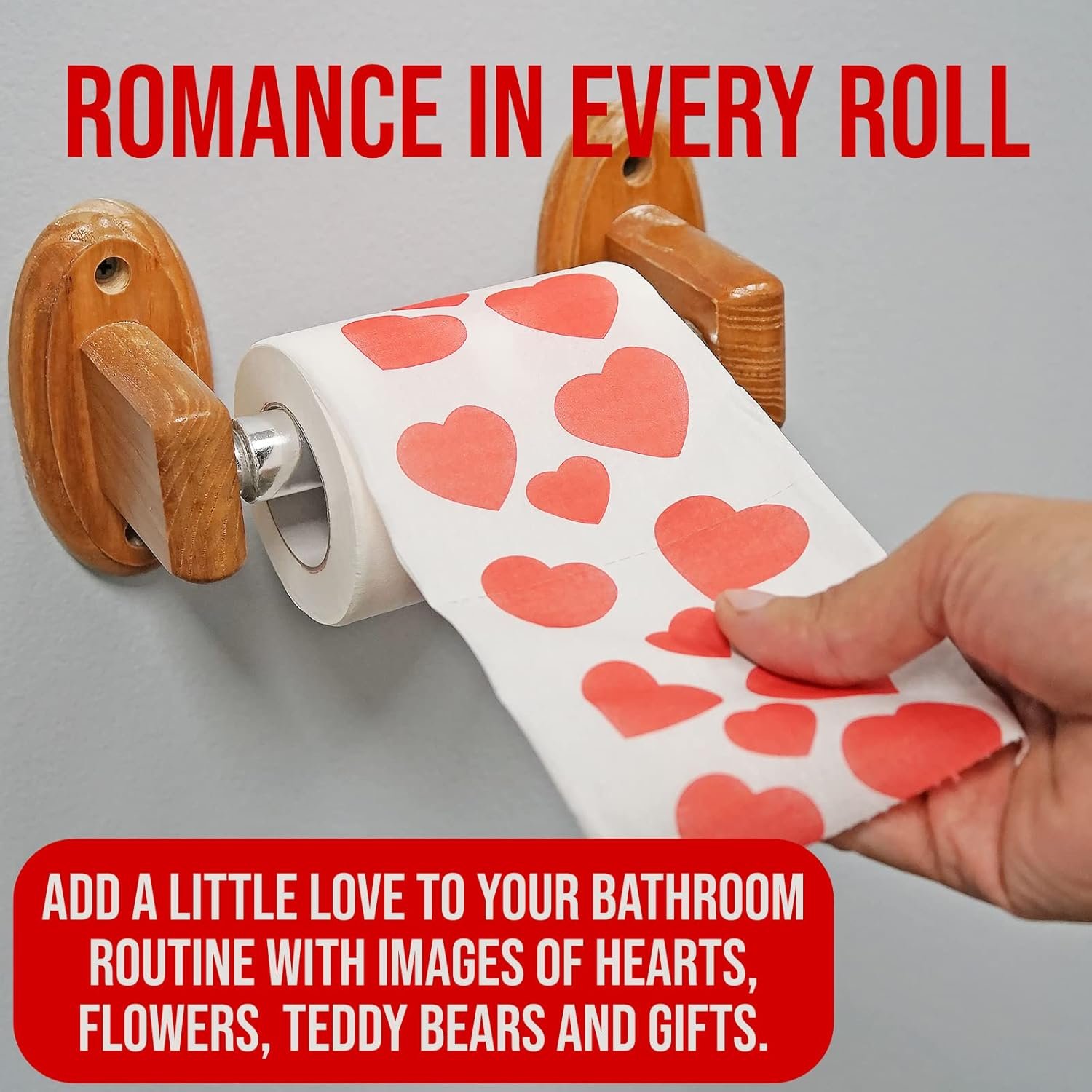 Fairly Odd Novelties Love Hearts Novelty Toilet Paper - Image 2