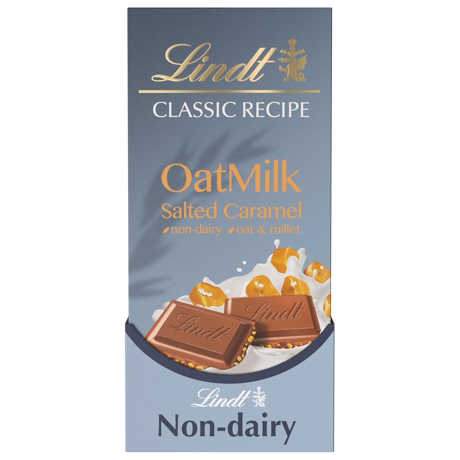 Lindt CLASSIC RECIPE Non-Dairy OatMilk Salted Caramel Chocolate Candy Bar, 10 Pack, 3.5 oz. - Image 8