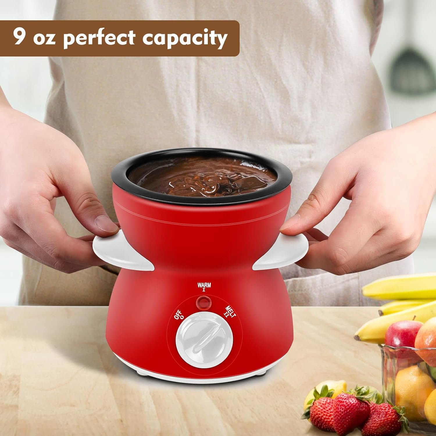 Fondue Pot Set, Mini Electric Fondue Pot Set for Melting Chocolate Cheese, Chocolate Meting Pot fondue maker with Dipping Forks For Holiday Christmas Birthday Gift - Image 5