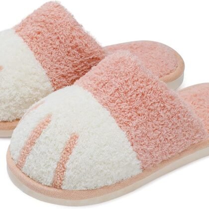 SINNO Cute Animal Slippers for Women Indoor Outdoor Memory Foam House Slipper Soft Warm Cozy Fuzzy Bedroom Non-Slip Shoes Christmas Gift ladies