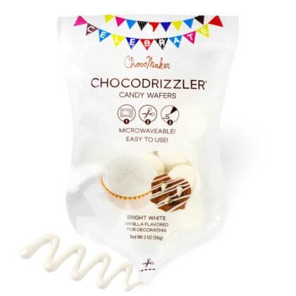 Chocodrizzler Candy Wafers Microwaveable Pouch 2 Oz (Bright White)