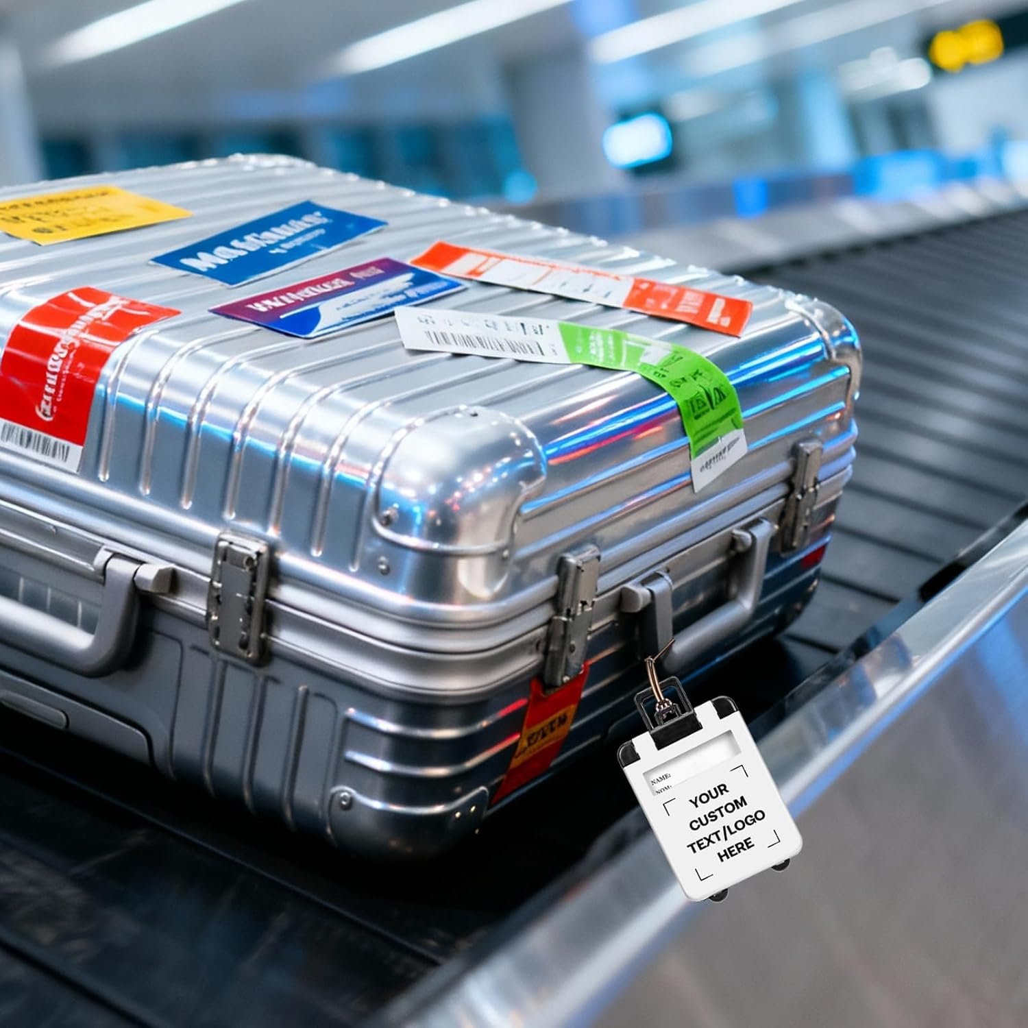 Custom Luggage Tags Bulk, Personalized Suitcase Labels with Your Logo or Text, Durable Plastic ID Tags, Ideal for Company Travel & Events - Image 6