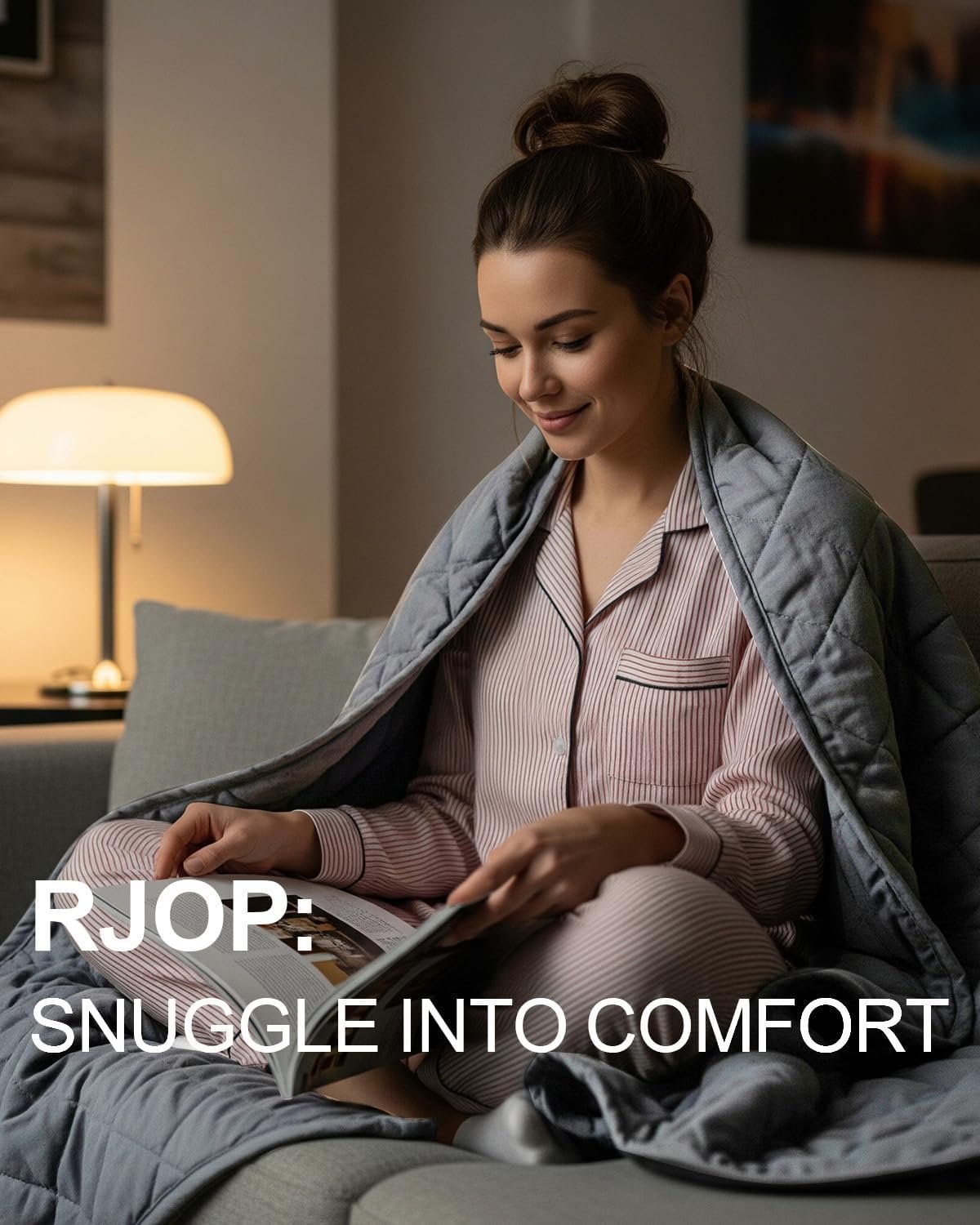 Weighted Blanket 15lbs 60"x80", Weighted Blankets for Adults, Cooling Weighted Blanket for Sleeping, Machine Washable Soft & Breathable All-Season Comfort & Premium Glass Beads(60" x 80" 15 lbs) - Image 2