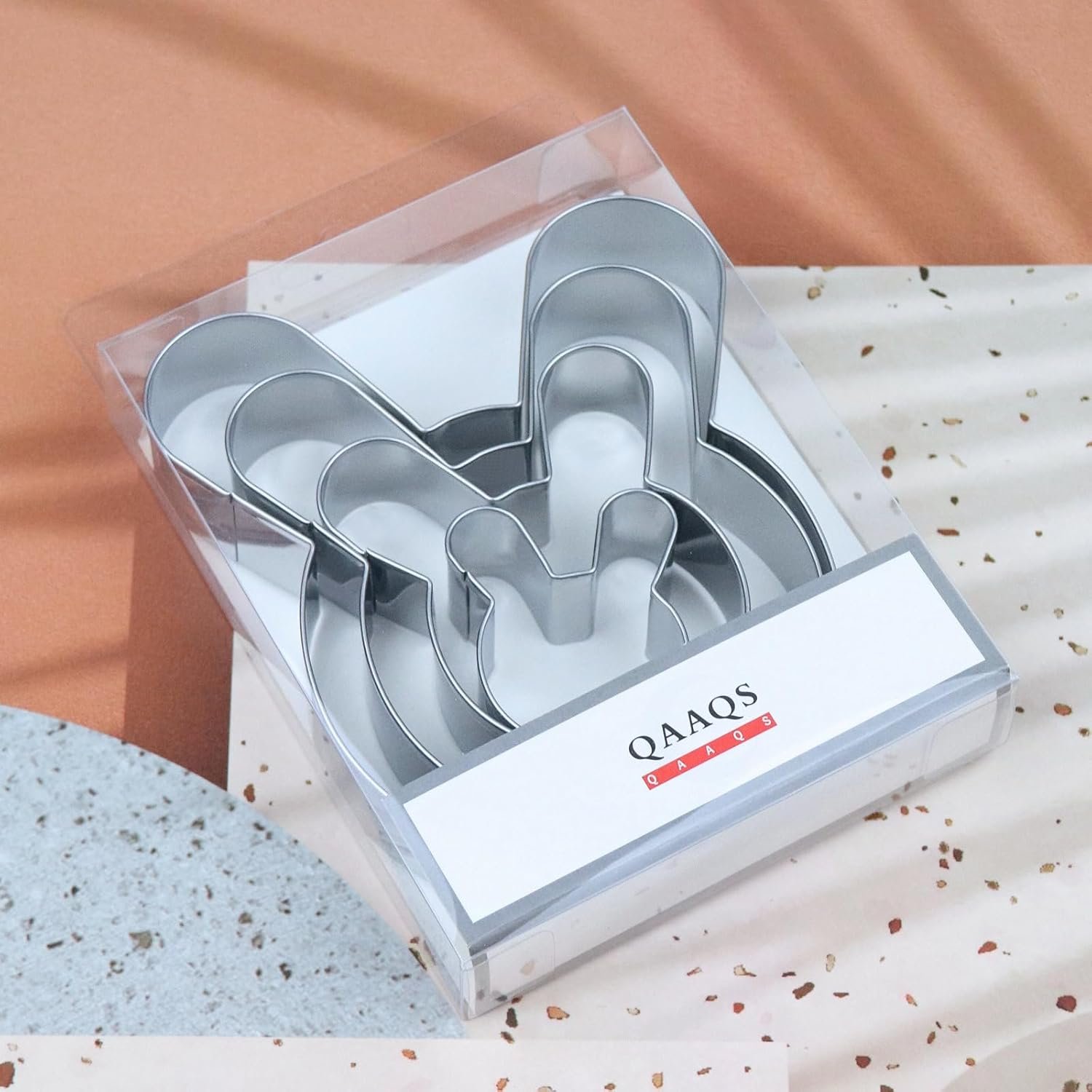 Bunny Cookie Cutter Set Large - 5", 4", 3", 2" - 4 Piece Easter Bunny Rabbit Hare Head Face Shaped Cookie Cutters - Stainless Steel - Image 5