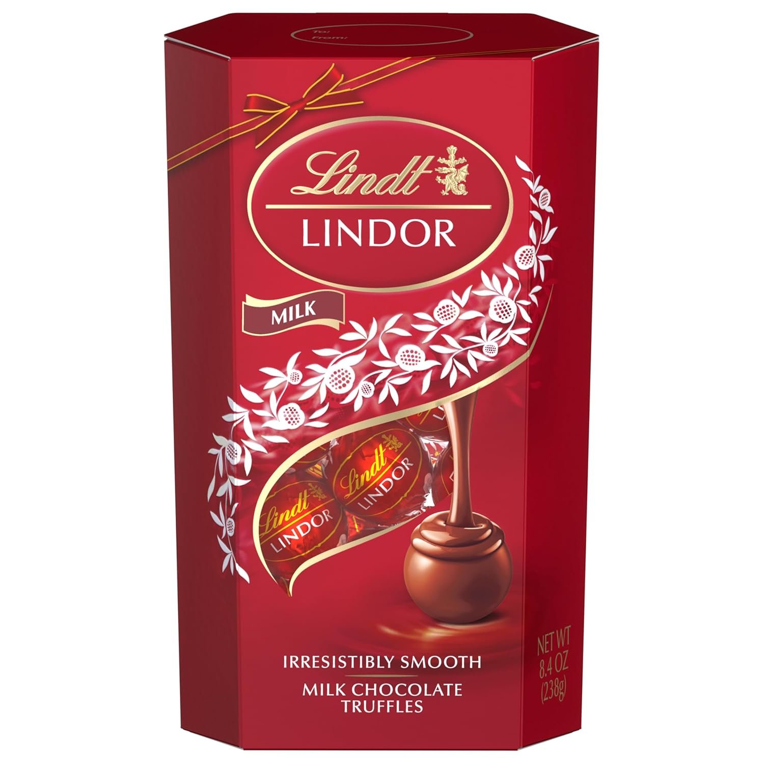 Lindt LINDOR Milk Chocolate Candy Truffles Gift Box, 8.4 oz. - Image 6