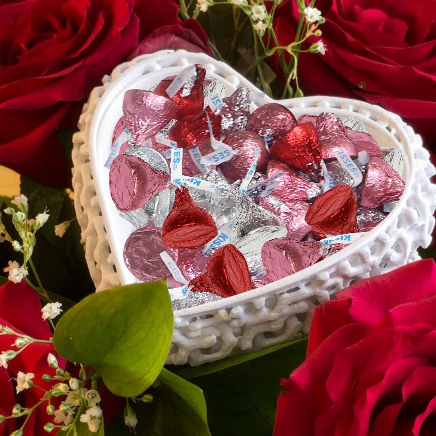 Valentine’s Kisses Milk Chocolate Candy - 2 Pound Bulk Chocolate Candies, Individually Wrapped Valentine’s Day Chocolate for Parties, Gift Bags, Candy Bowls, Classroom Exchanges & Holiday Celebrations - Image 8
