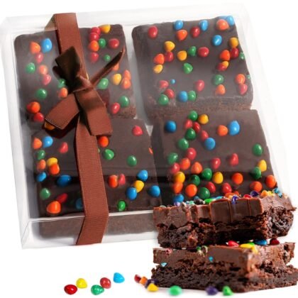 Gourmet Chocolate Brownies Gift Basket Cookie Gifts, Prime Corporate for Men Women Birthday Anniversary Get Well Soon | Nut Free