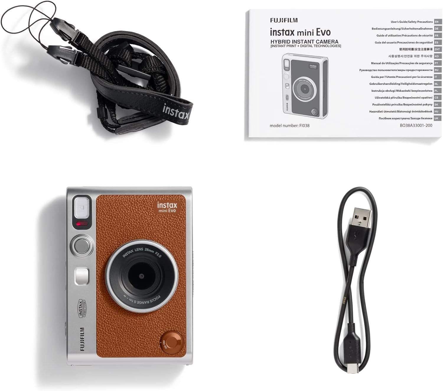 Fujifilm Instax Mini EVO Instant Camera - Brown - Image 7