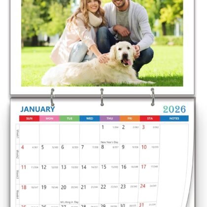 (Made in chicago) Custom Personalized Photo Wall Calendar 2026 Print Your Photo Calendars &Customized Make Your Own Calendar For Home Office Party Birthday Christmas Gift