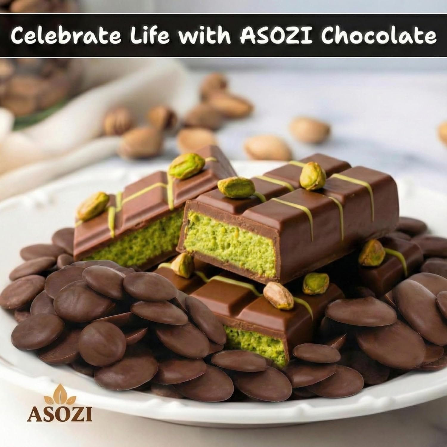 ASOZI Milk Chocolate Melting Wafers - 5 Pound Premium Quality Melting Wafers Easy Melt Chocolate for Dubai Chocolate Bars, Baking, Candy Making & Confections - Image 3