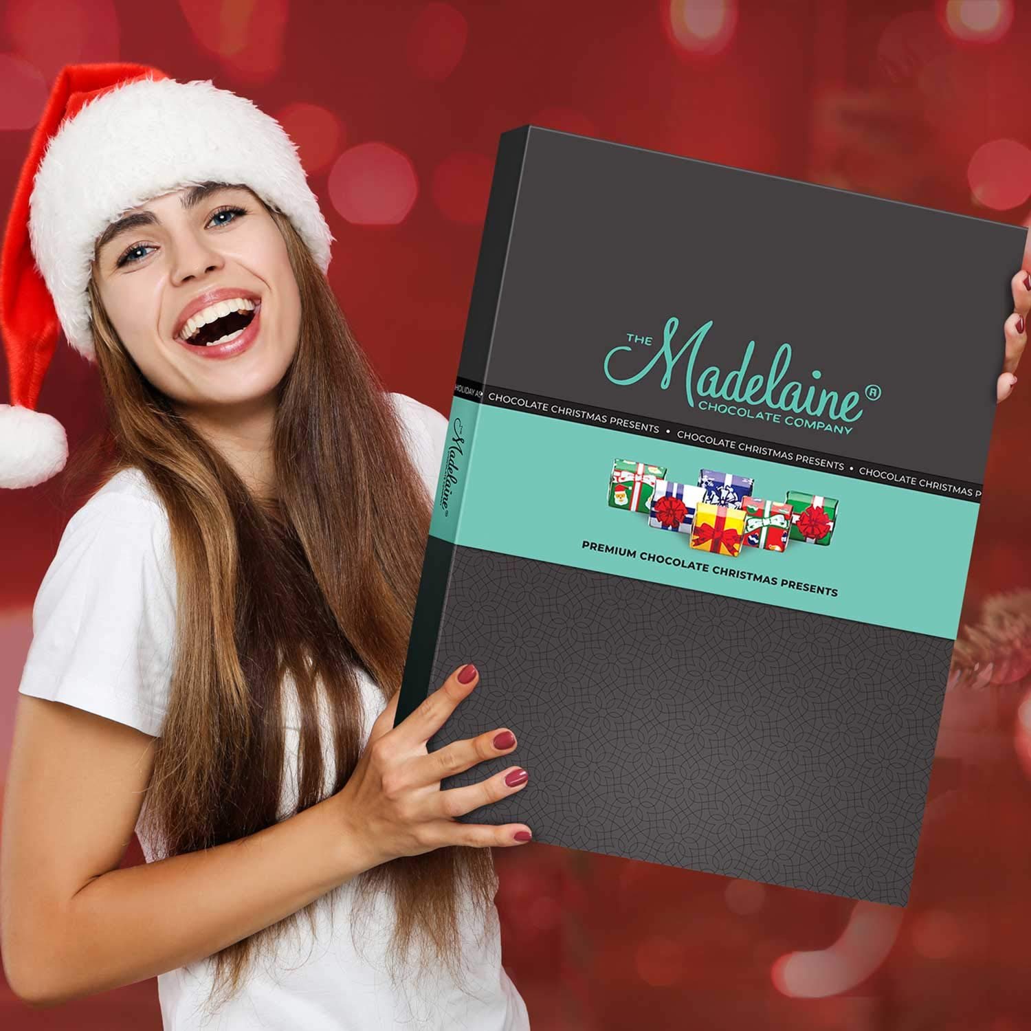Madelaine Chocolate Extra Large Gift Box - Christmas Holiday Themed Gourmet Chocolate Candy - for Food Gift Baskets Idea - Wrapped in Italian Foil - Image 6