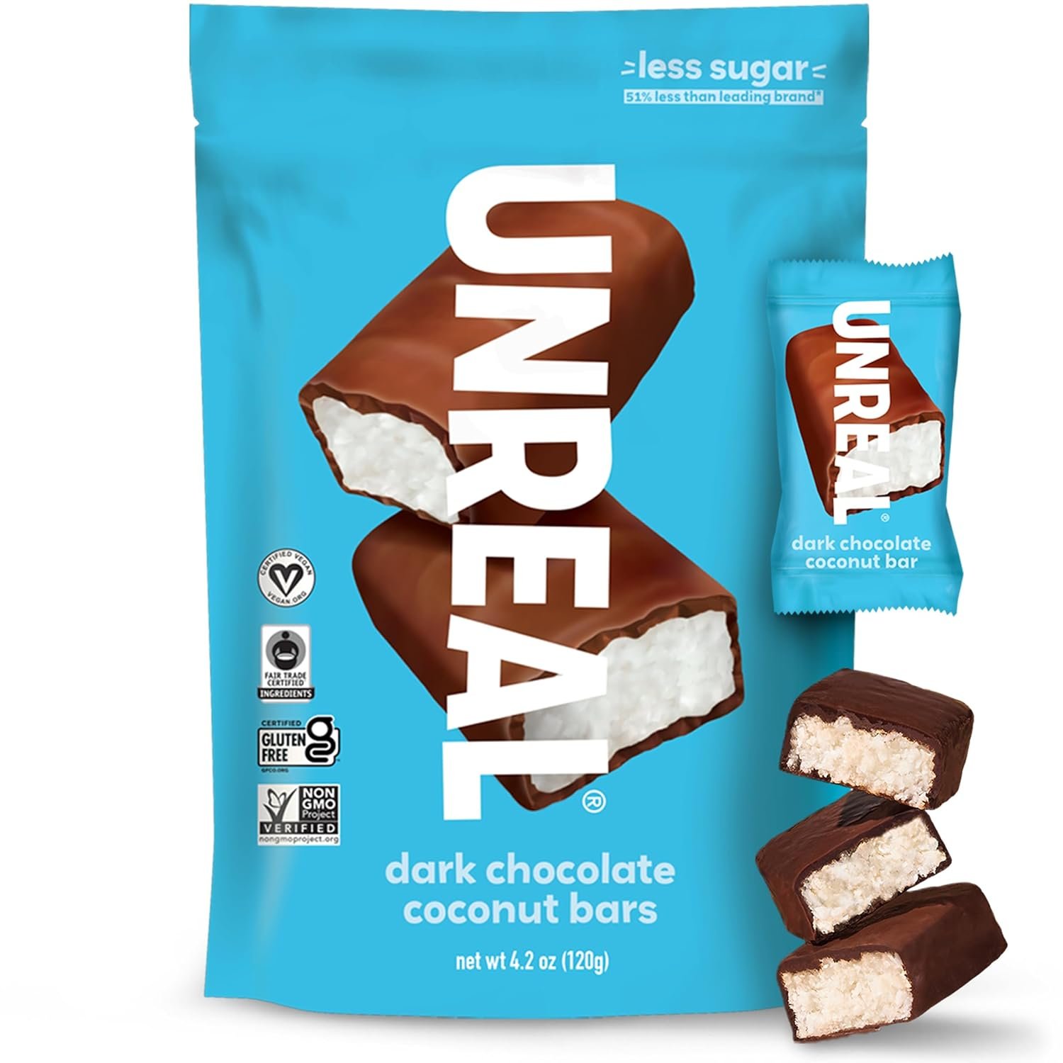 Unreal Choc Drk Ccnt Bar Bag 4.2 OZ