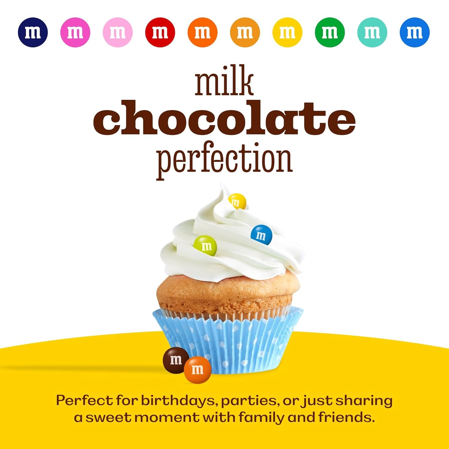 M&M’S WORLD White Milk Chocolate Candy, 5 lbs Resealable Pack, Bulk Candy for Party Favors, Weddings, Birthdays, Easter & Graduations - Image 7