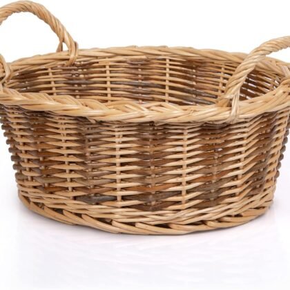 Rurality Small Empty Gift Basket to Fill Chocolate,Nuts,Coffee,Cookies for Women,Holiday,Easter,Mother's Day,Birthday,Present Hamper with Handle,Small