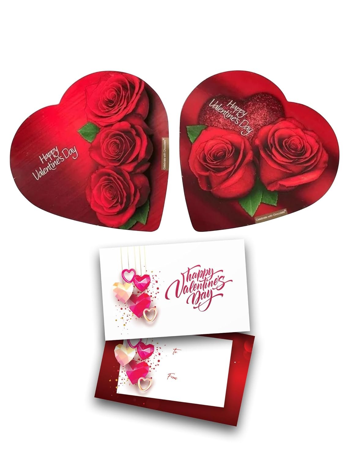 Elmers Chocolates Rose Heart Box | Valentine Classroom Exchange | Valentines Chocolates Gifts For Her, Wife, Girlfriend, Mother, Daughter | Style May Vary (2 Pack - 2 .oz)