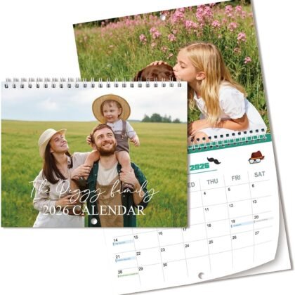 Custom Calendar 2026 Personalized Photo Wall Calendar Make Your Own Customized Picture Calendars Customizable Memory Gift for Christmas Family Office