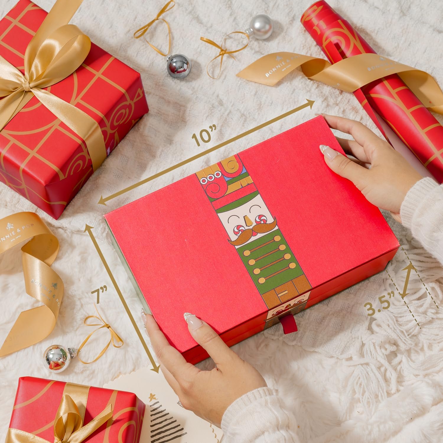 Chocolate Gift Basket, Candy Food Gifts, Gourmet Snack Box, Holiday Present Idea, Corporate Him & Her, Men, Women, Two-Tier Box with Assorted Belgian Truffles, 10+ Flavors, Bonnie and Pop (Red) - Image 5