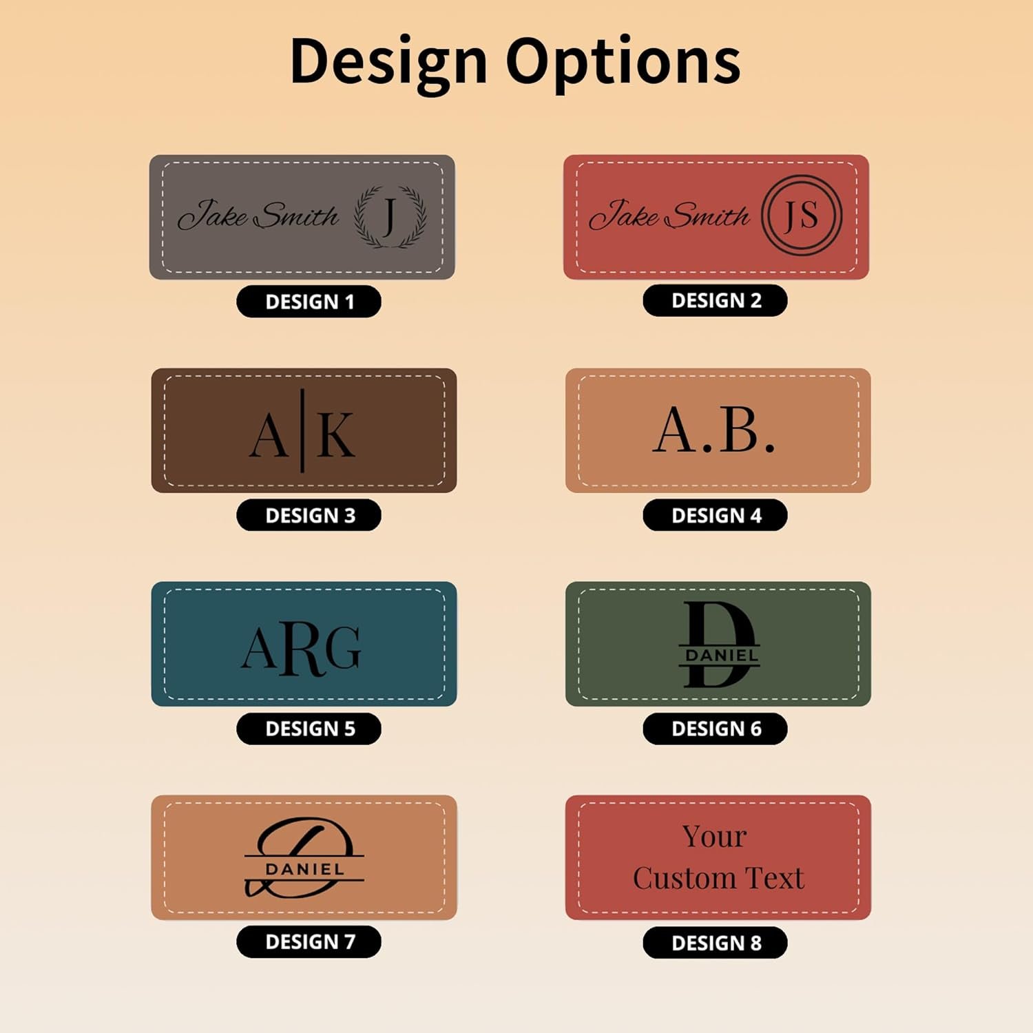 Onedor Custom Keychain, Personalized keychains, Genuine Leather Key Chain Holder Engrave Name Text, Customized Gifts for Men - Image 3