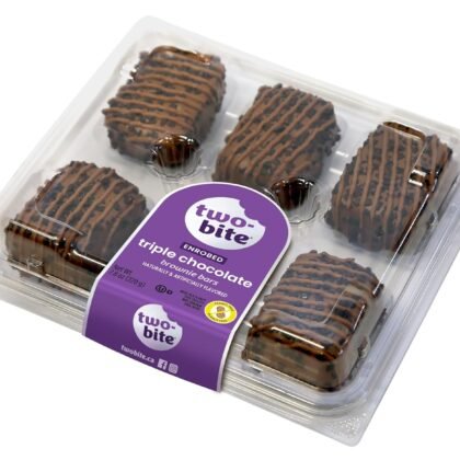 two-bite® Triple Chocolate Brownie Bars, Frozen, 6 ct
