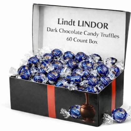 Dark Chocolate Lind.tTruffles In Gift Box - Premium Dark Chocolate Truffles, Candy - 60 Count in a Gift Box